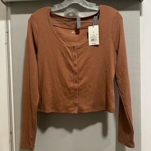 A New day Crop Top Long Sleeve Shirt